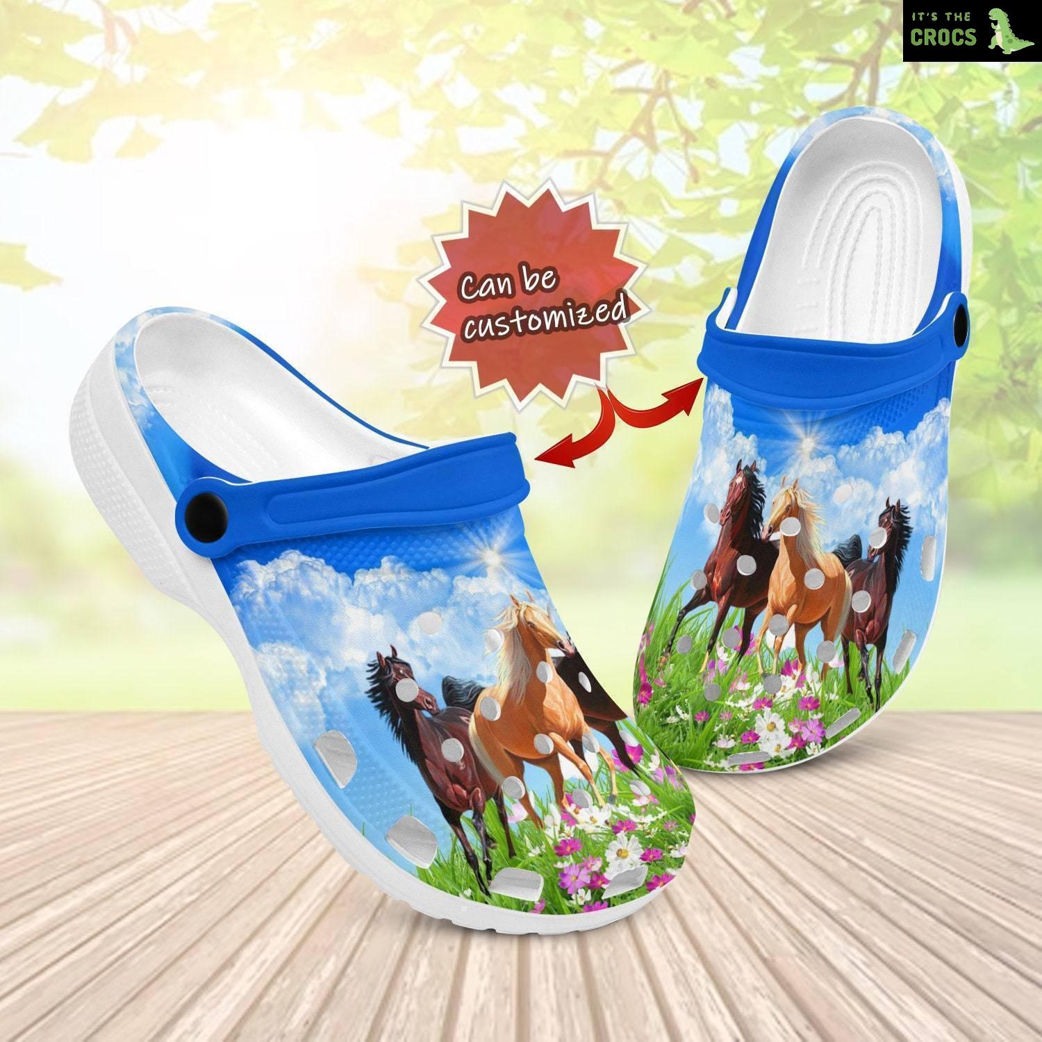 3D Horse All Over Printed Clogs A Customized Gift For Equestrians