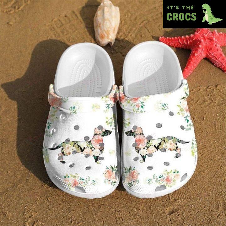 Adorable Dachshunds: Let Your Feet Do the Talking with Dachshund Crocs Classic Clogs