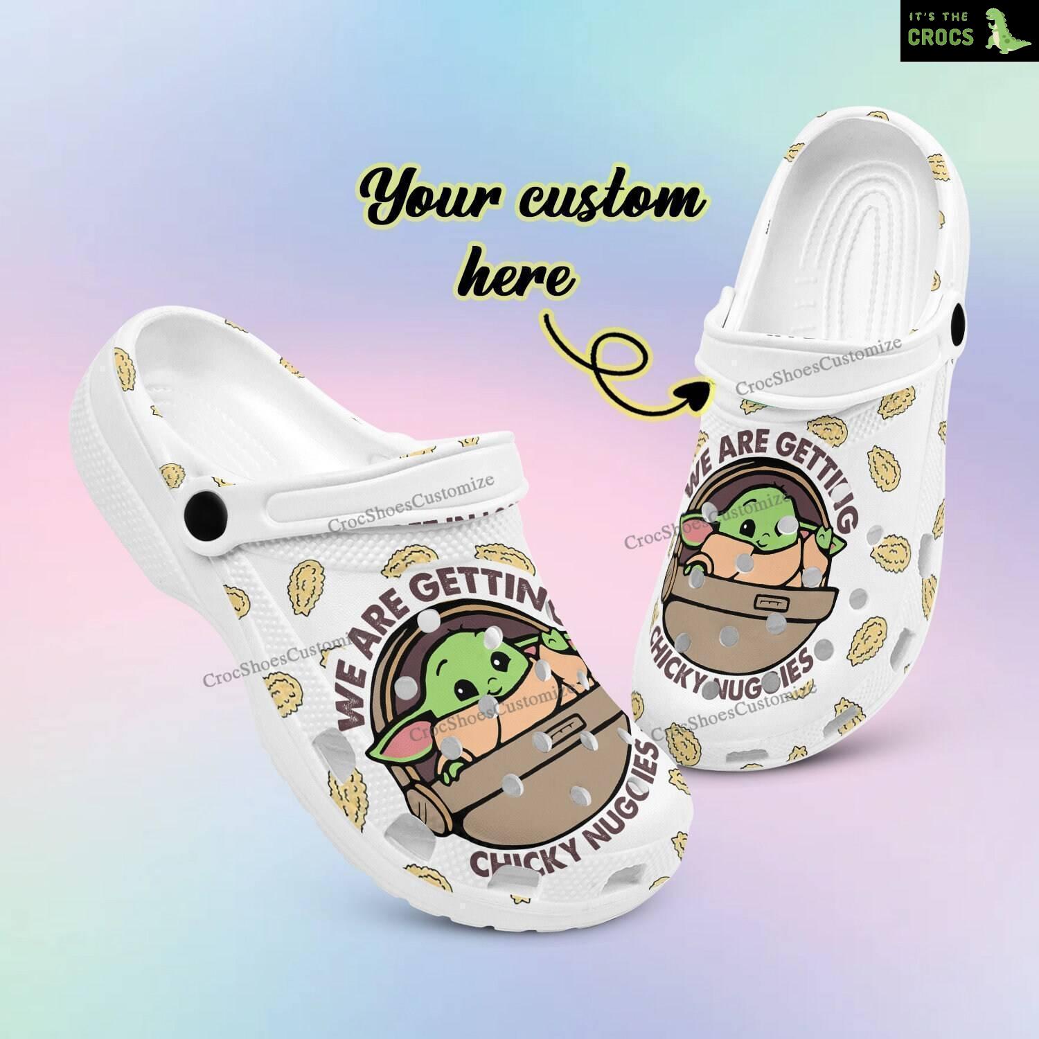 Baby Yoda Chicky Nuggies Crocs Shoes Unique Birthday Present