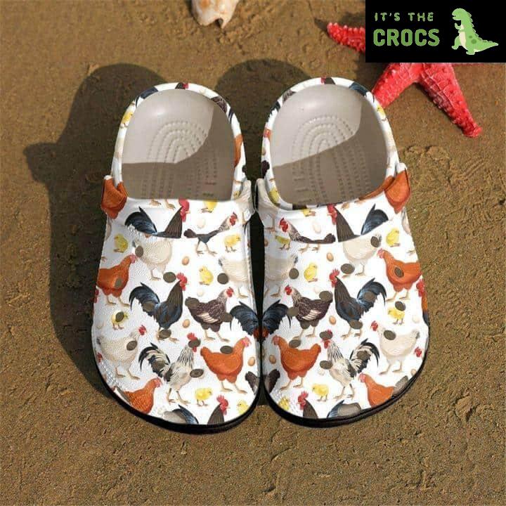 Barnyard Bliss: Chicken Crocs Classic Clogs