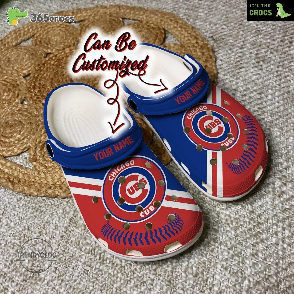 Baseball Chicago Cubs Personalized Baseball Logo Team Clog Shoes