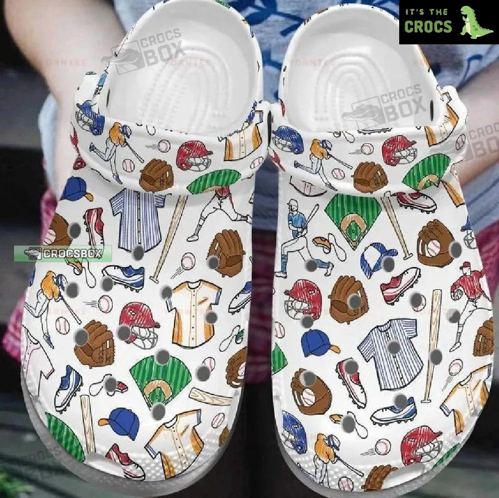 Baseball Clothing Gift For Lover Rubber Crocs Comfy Footwear