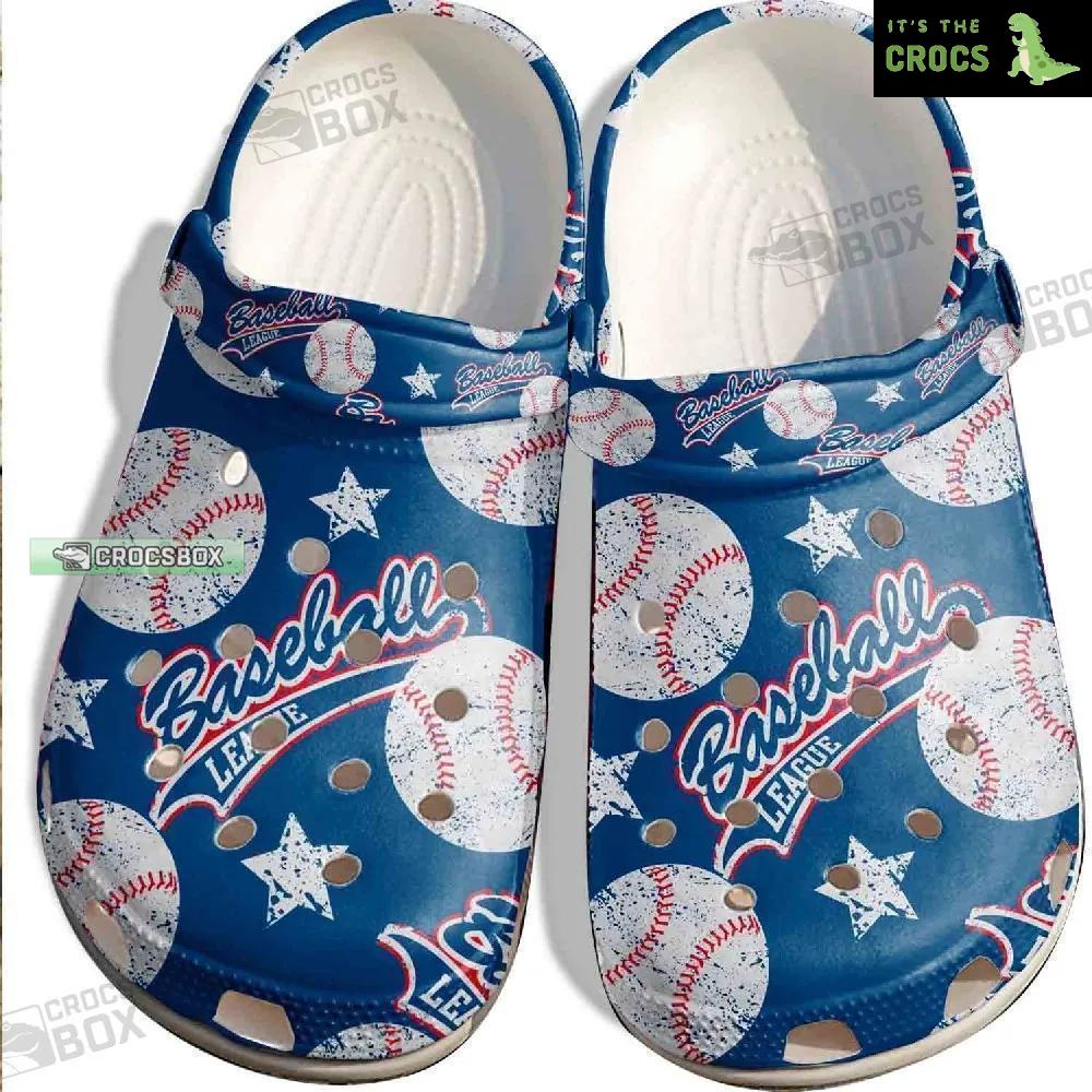 Baseball In Sky Shoes Crocs For Batter-Funny Baseball League Custom Shoes Crocs
