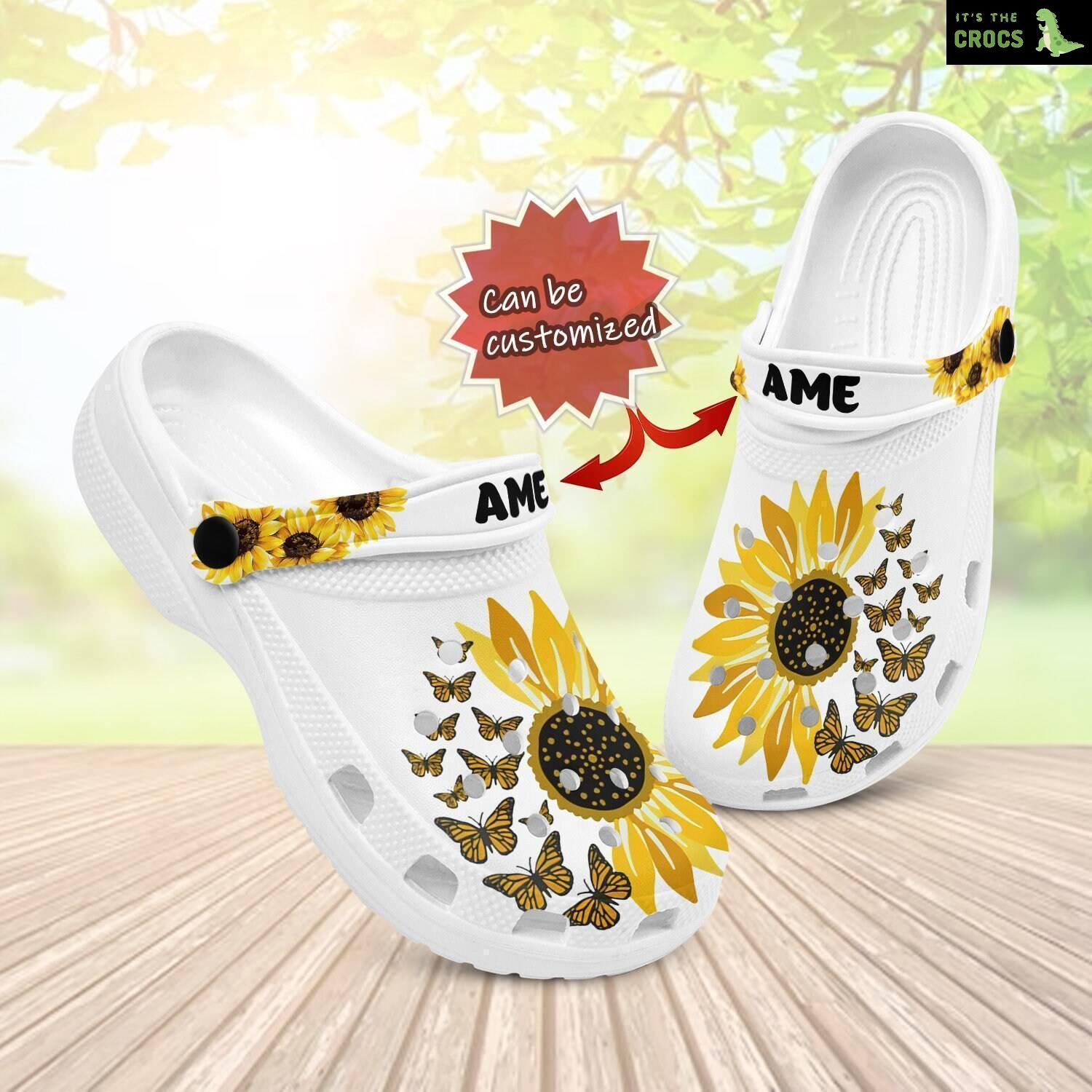 Be Kind Sunflower Butterfly Birthday Gift Clogs Shoes For Daughter