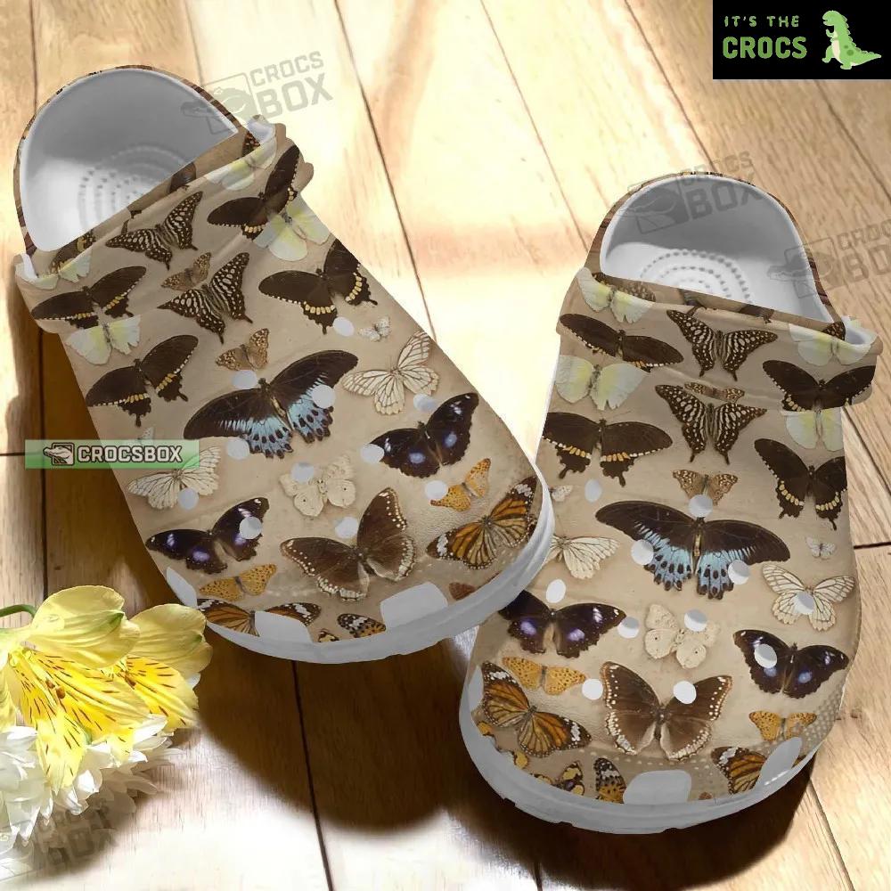 Black Butterflies Collection Crocs Footwear
