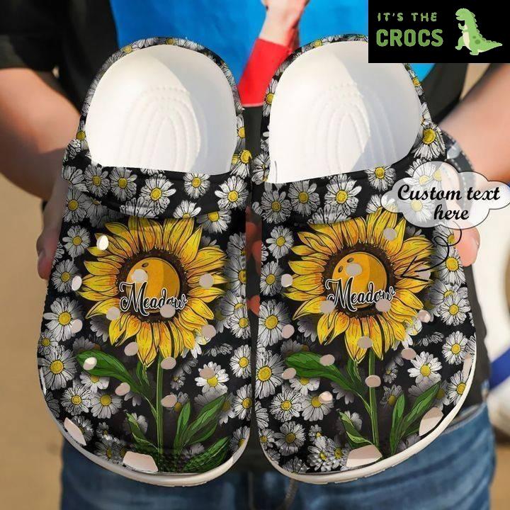 Bowling Personalized Sunflower Classic Clogs Crocs Shoes