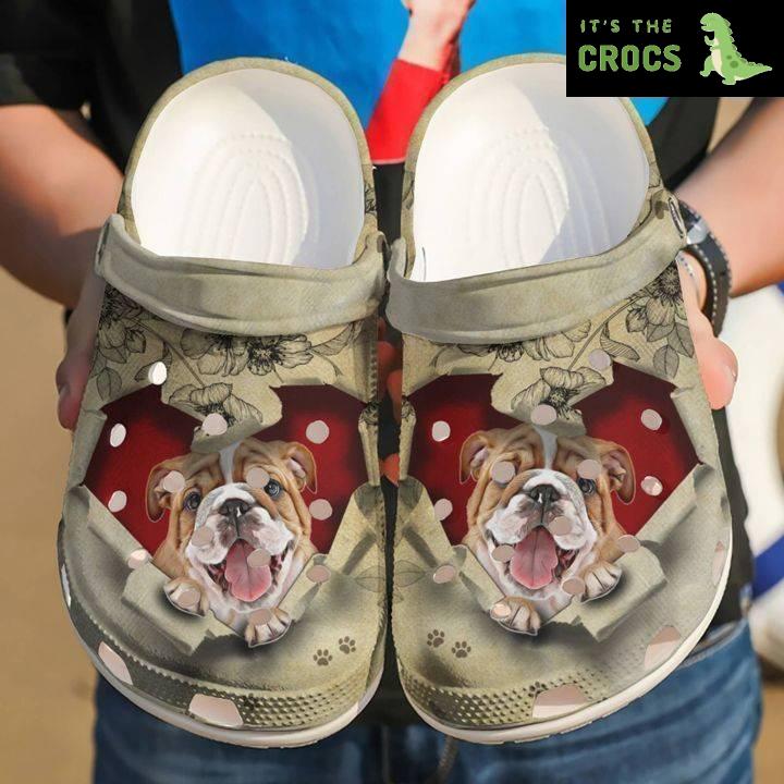 Bulldog They Steal My Heart Classic Clogs Crocs Shoes