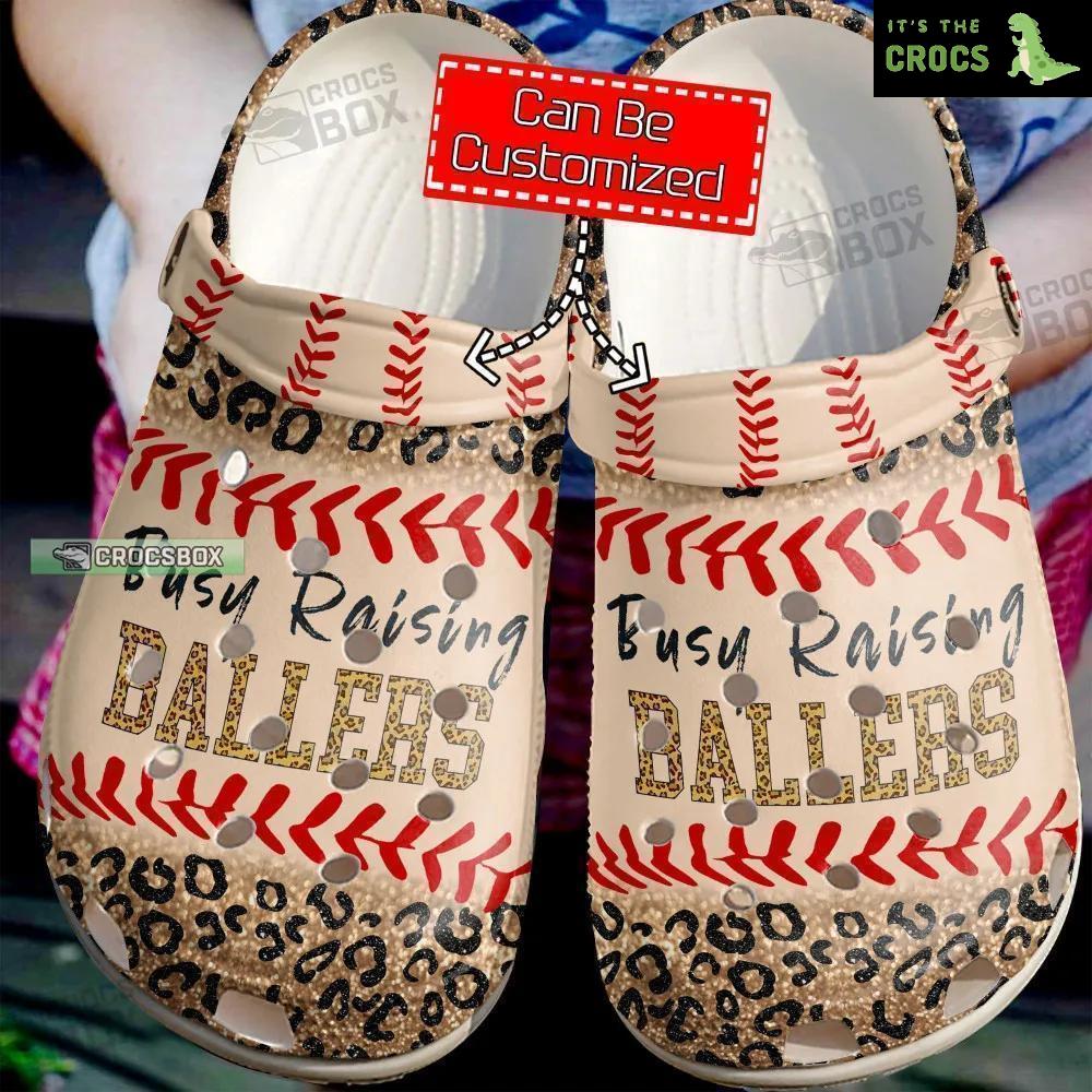 Busy Raising Ballers Classic Baseball Crocs Shoes