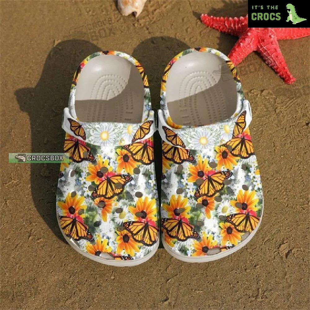 Butterfly Daisy Monarch Crocs Shoes