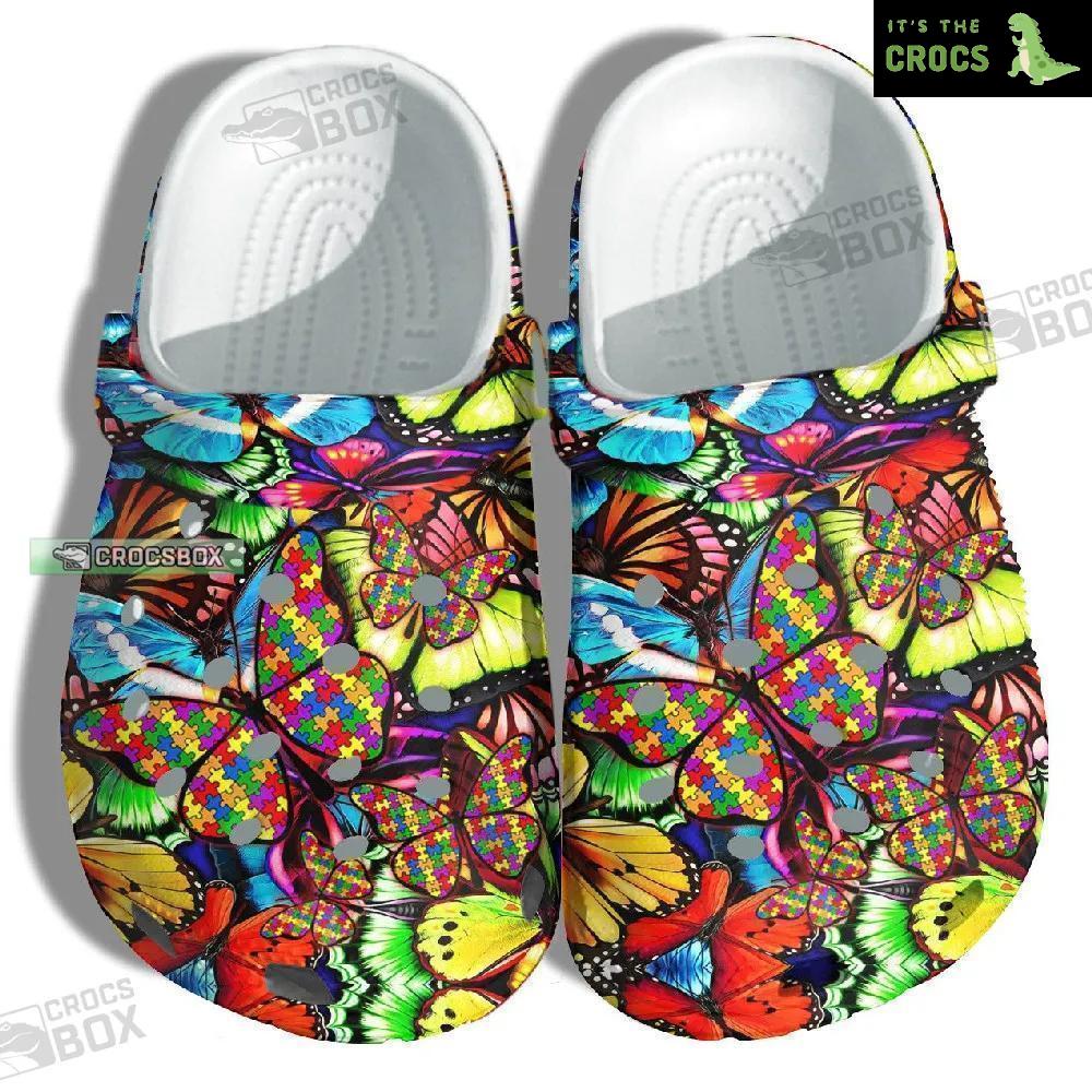 Butterfly Puzzel Autism Awareness Shoes