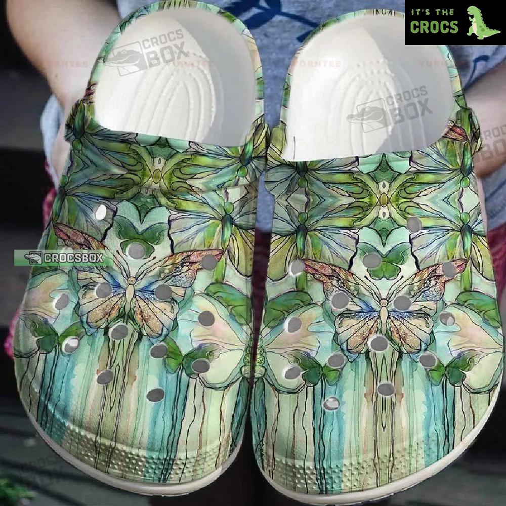 Butterfly Vintage Crocs Shoes