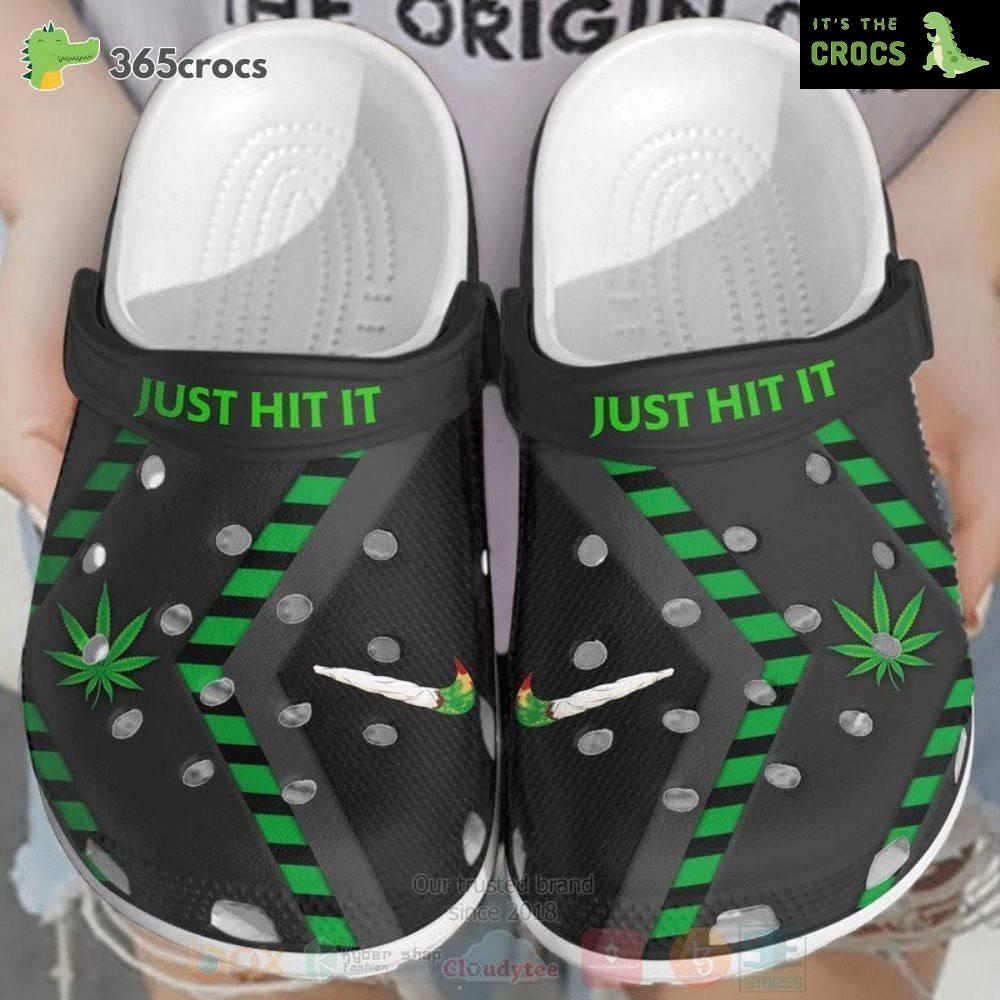 Cannabis Just Hit It Grey Crocs Clog Shoes