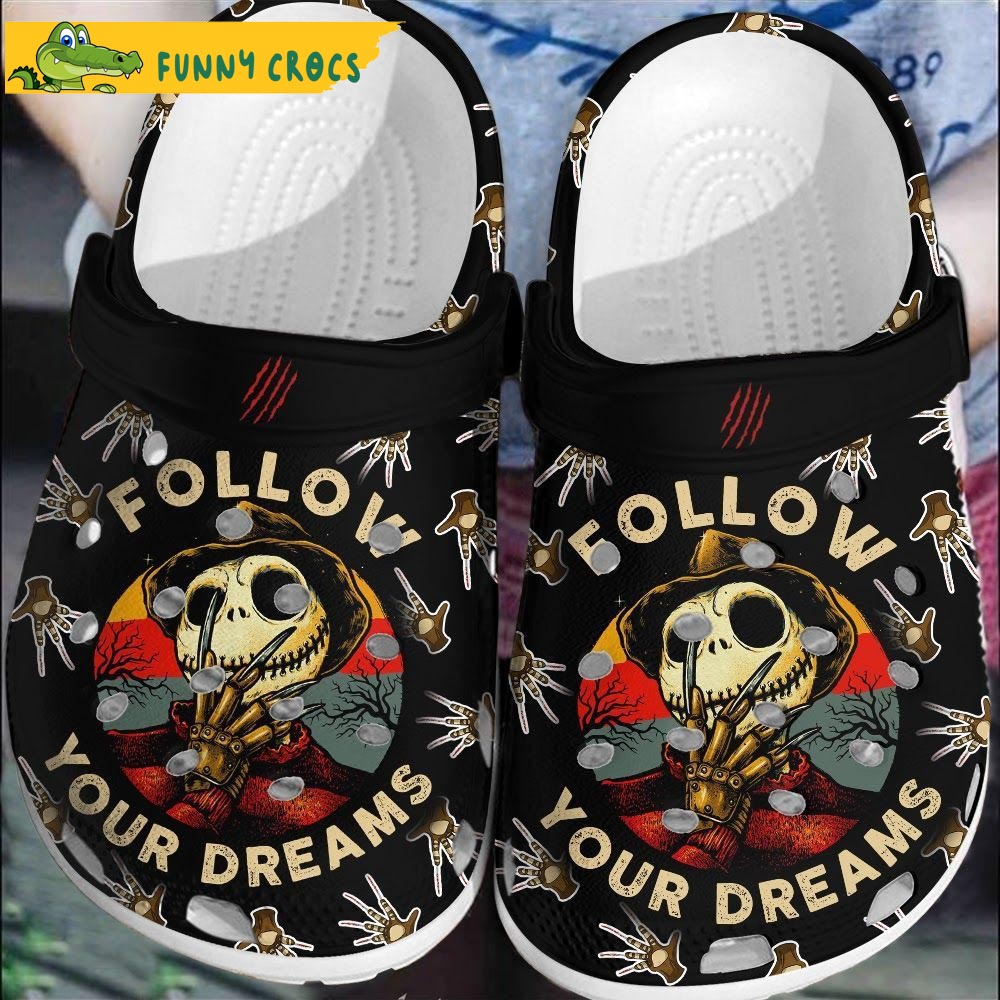 Cartoon Fllow Your Dreams Jack Skellington Crocs – Discover Comfort And Style Clog Shoes