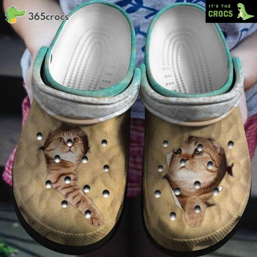 Cat Bed Soft Shape Playful Cat Funny Cat Lover Special For Pet Lover Crocs Clog Shoes