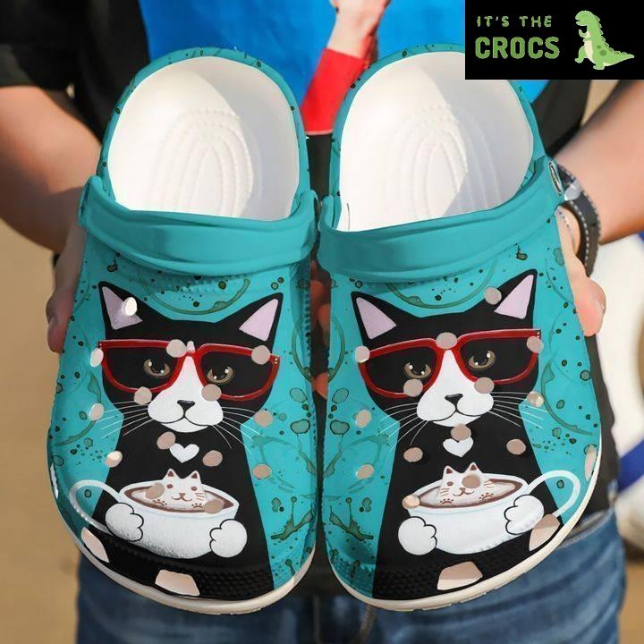 Cat Cappuccino Crocs Classic Clogs Shoes