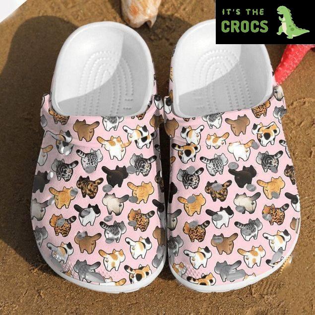 Cat Pattern Custom Crocs Cat Pattern Clog Cat Pattern 2 Rubber Crocs Clog Shoes Comfy Footwear