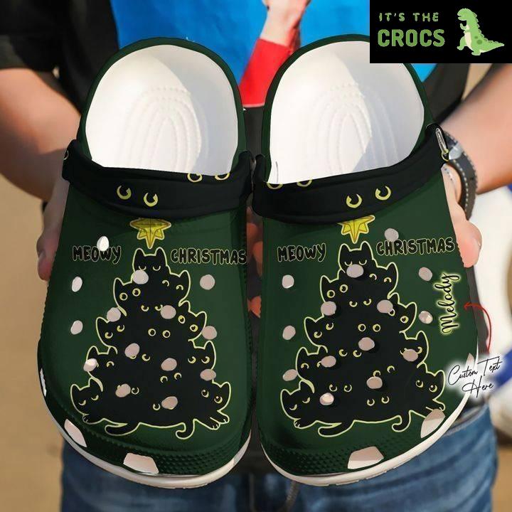 Cat Personalized Merry Christmas V1 Crocs Classic Clogs Shoes