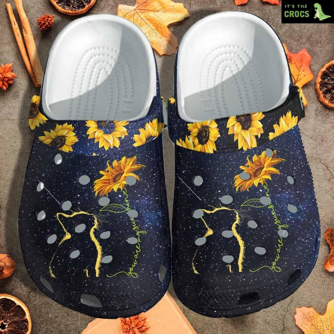 Cat Sunflower Shoes Gift For Woman – You Are My Sunshine Custom Shoe Birthday Gift For Daughter Niece