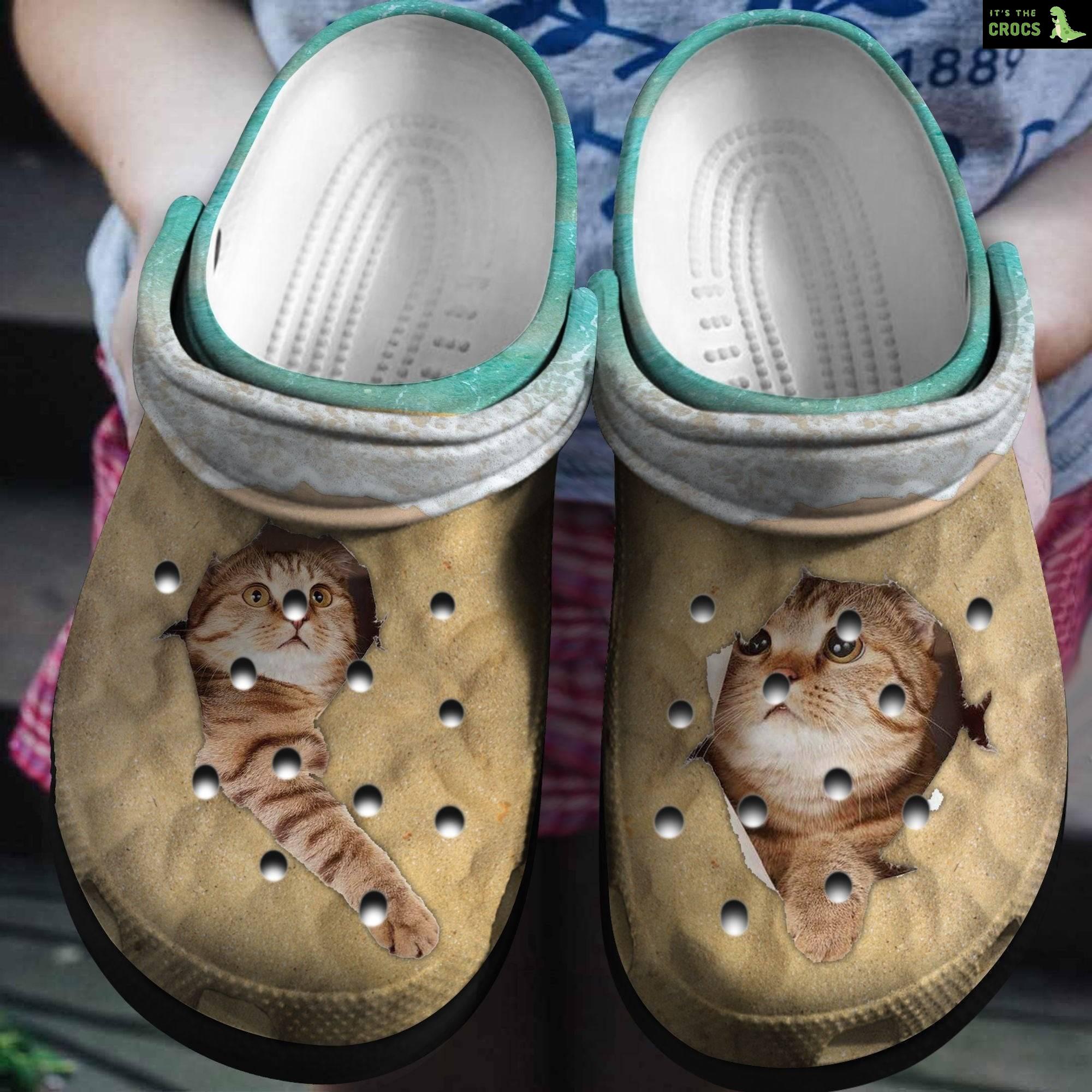 Cat With Soft Shape Bed Crocs Shoes – Playful Cat clog Gift