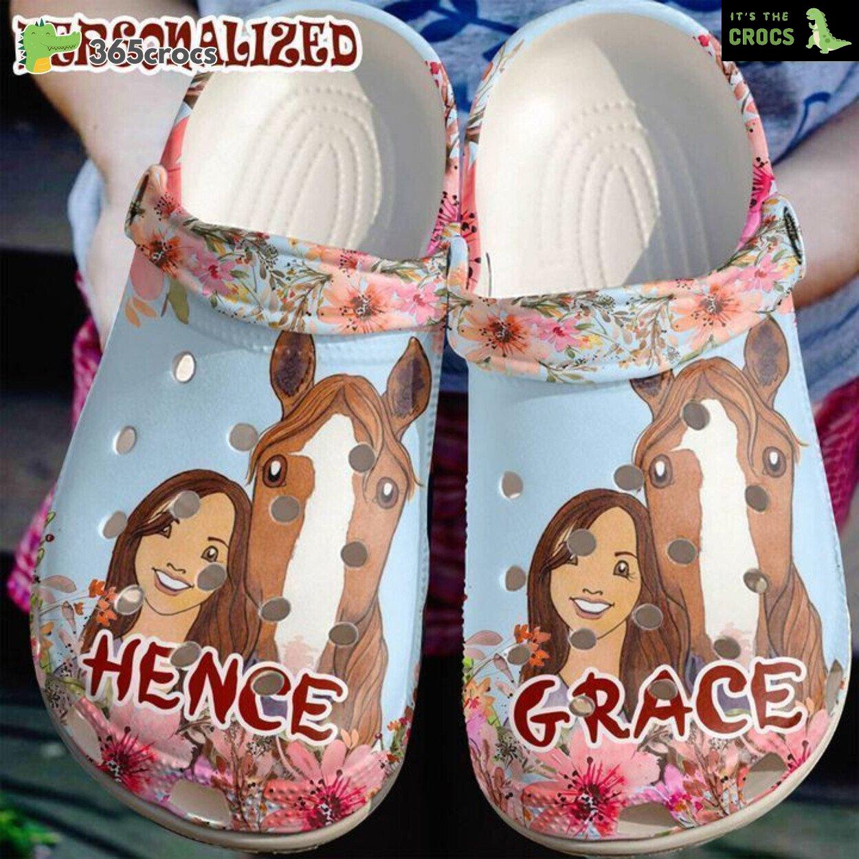 Celebrate Equestrians Personalized Cowgirl Horse Comfort Clog Shoes