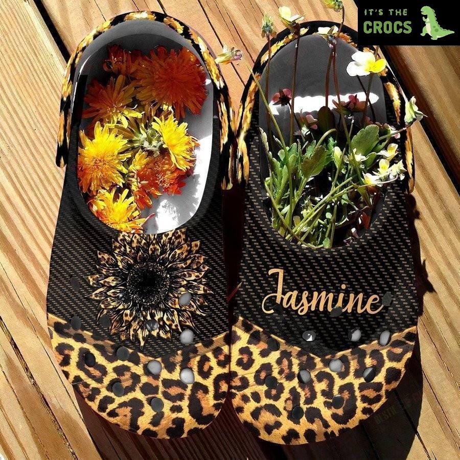 Cheetah Sunflower Leopard Crocs Shoes clogs Gifts For Mothers Day