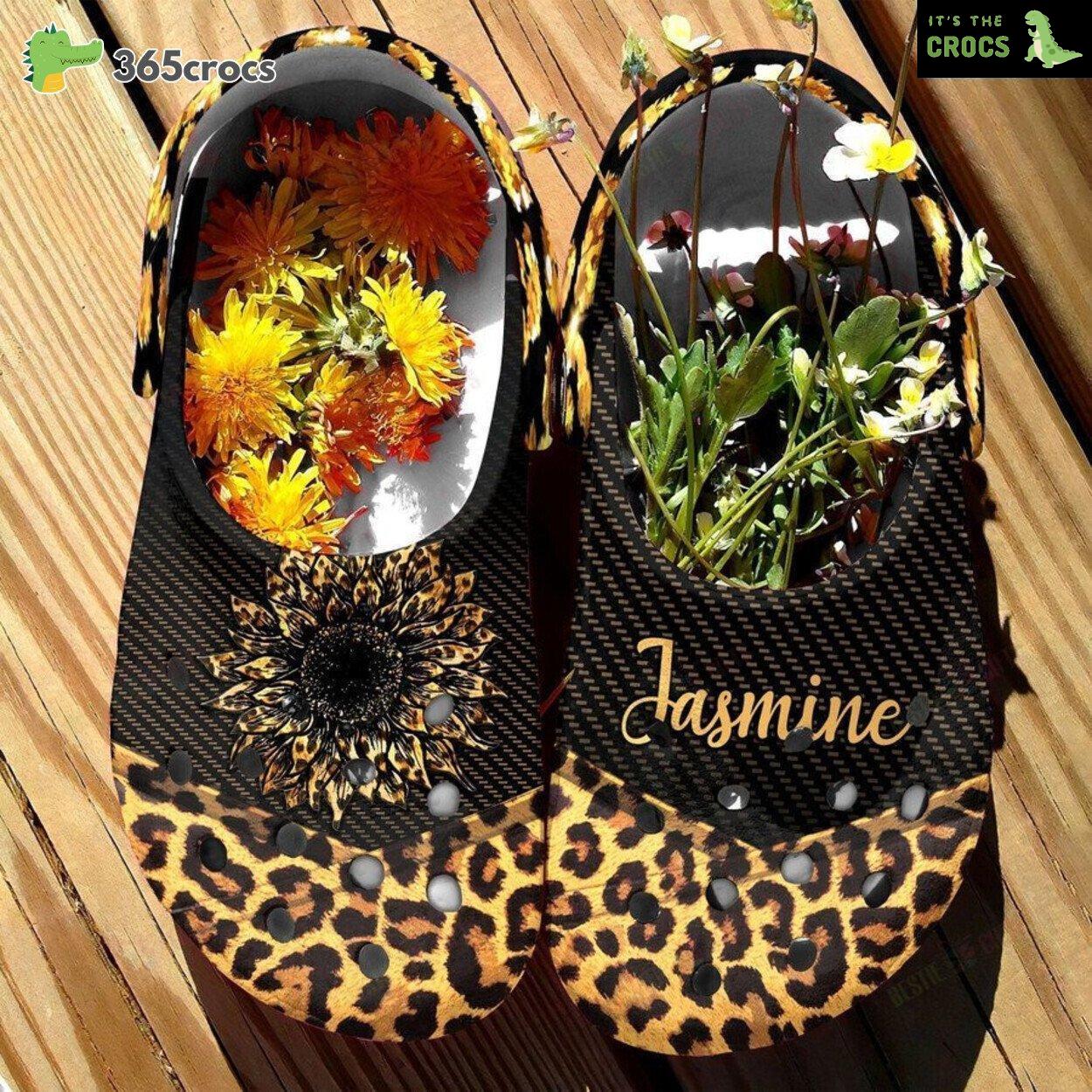 Cheetah Sunflower Leopard Shoes clogs Gifts For Mothers Day