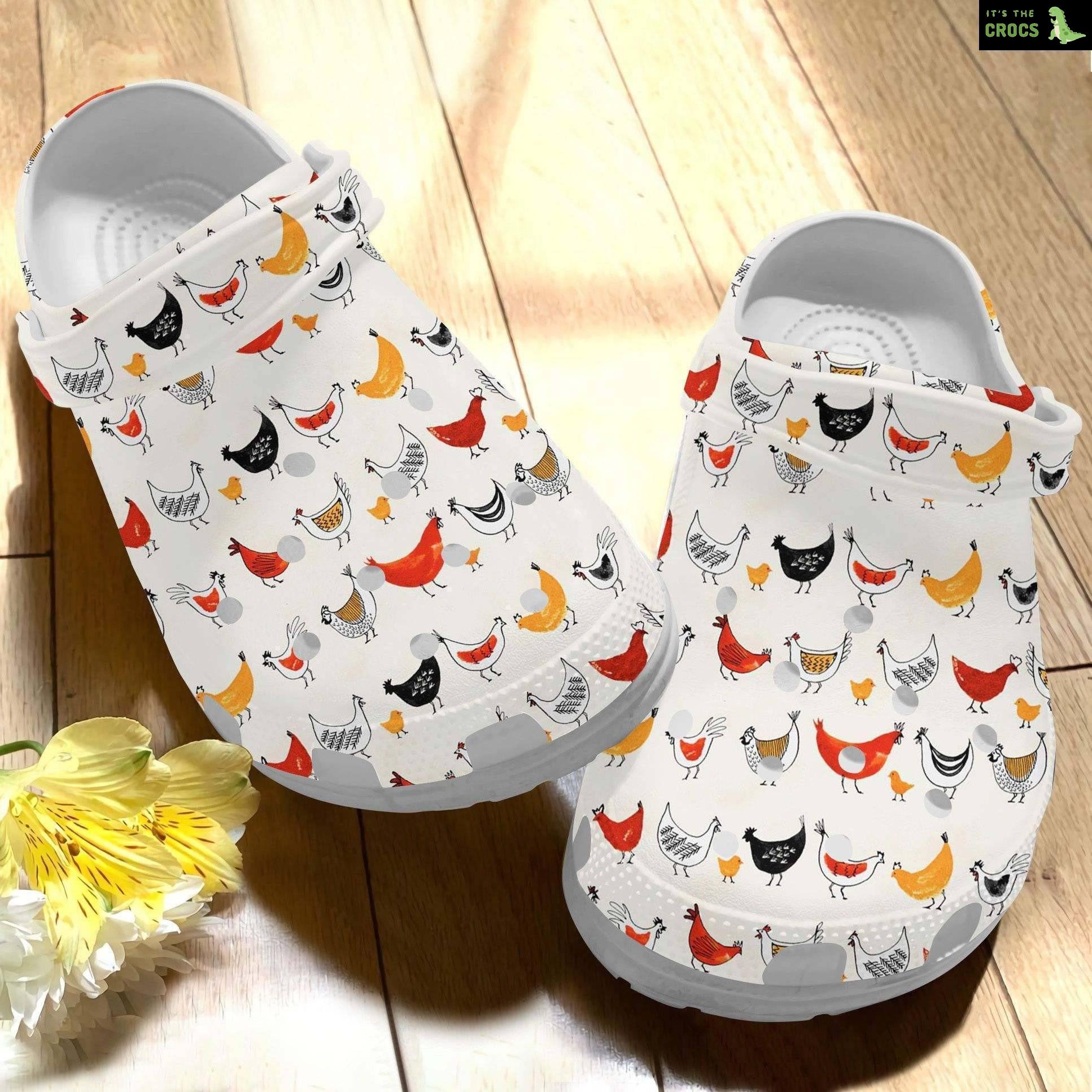 Chibi Chicken Croc Shoes – Chicken Cute Dog Crocbland Clog Gifts For Niece Daughter Sister