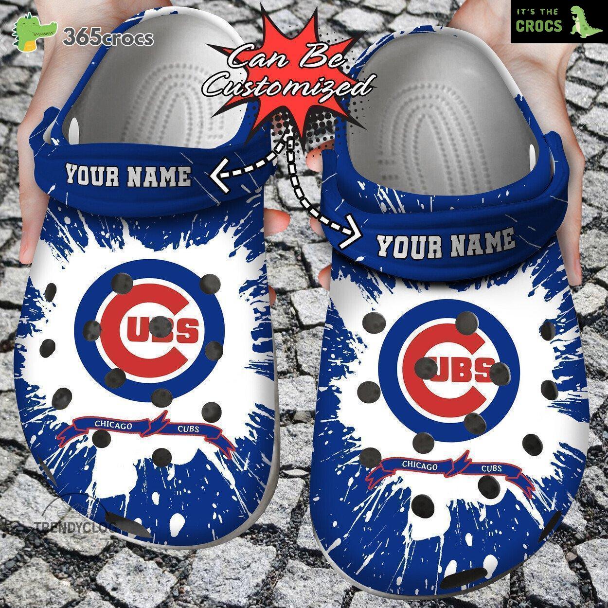 Chicago Cubs Baseball Team Personalized Design on Clog Footwear