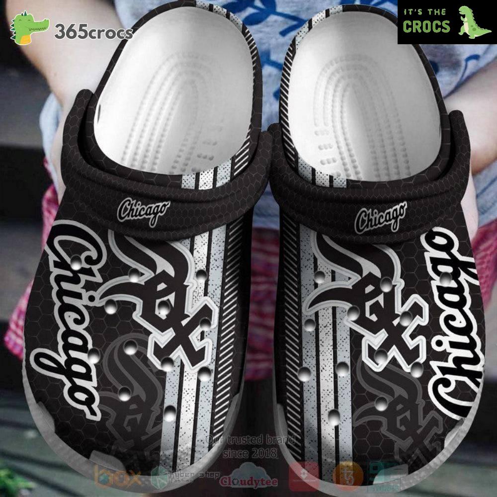 Chicago White Sox Black-White Mlb Crocs Clog Shoes