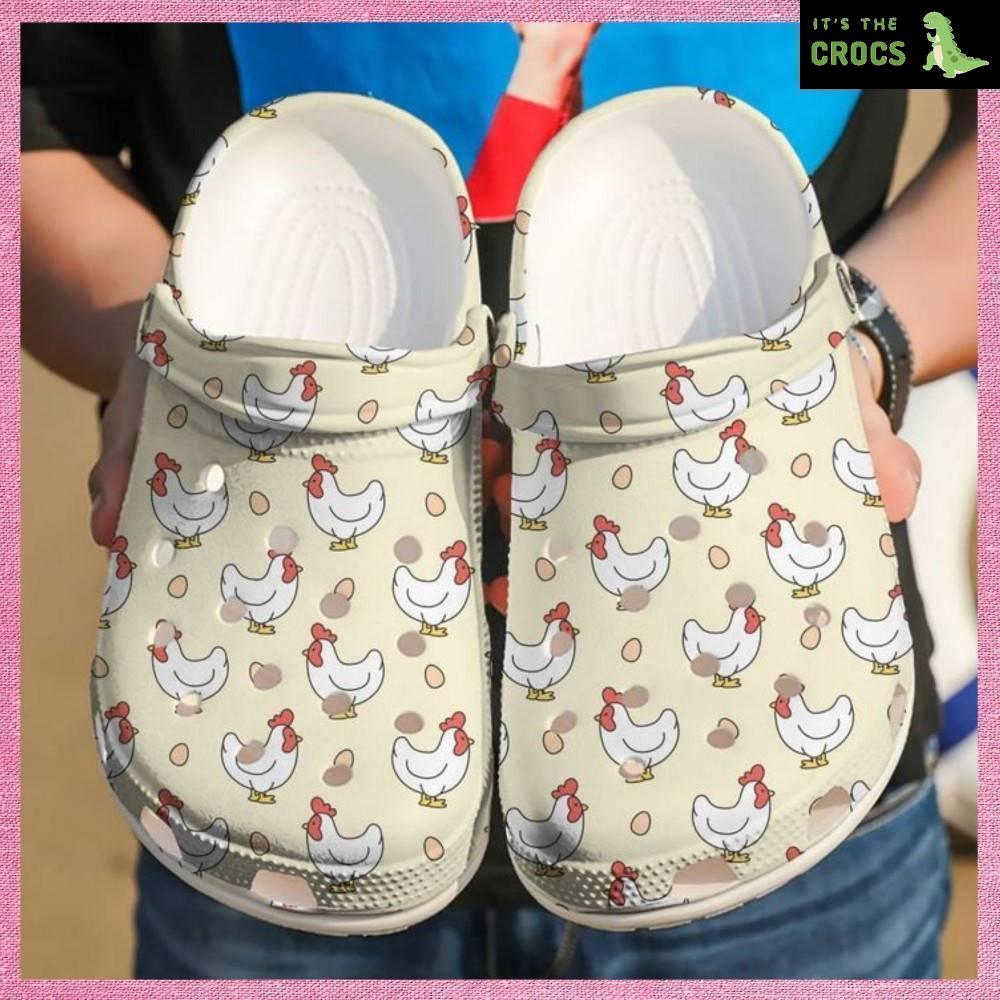 Chicken And Egg Rubber clog Crocs Shoes