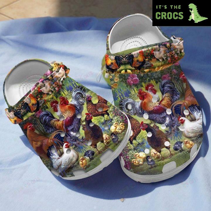 Chicken Art Crocs Classic Clogs Shoes