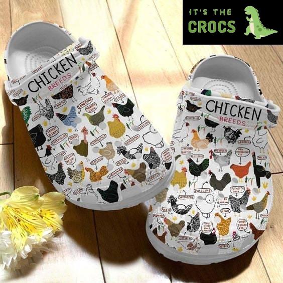 Chicken Breeds Croc Gift Cartoon Chicken Shoes Crocbland Clog Gifts For Niece Daughter, Clog For Men Women