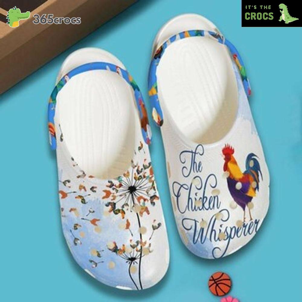 Chicken Dandelion Happy New Year The Chicken Whisperer For Chicken Lovers Crocs Clog Shoes