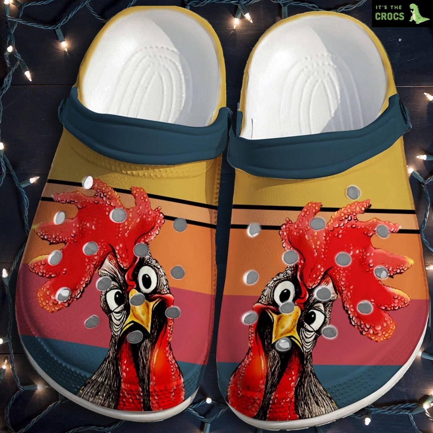 Chicken Funny Shoes Fathers Day Gifts Husband – Stop Staring At My Cock Chicken Crocbland Clog Gift For Man