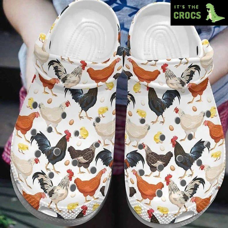 Chicken Pattern Chicken Rubber clog Crocs Shoes