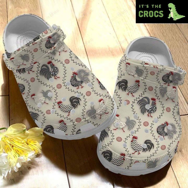 Chicken Pattern Crocs Classic Clogs Shoes