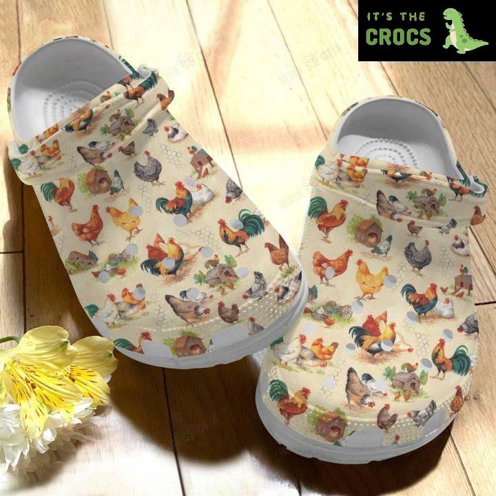 Chicken Vintage Chicken V2 Crocs Classic Clogs Shoes