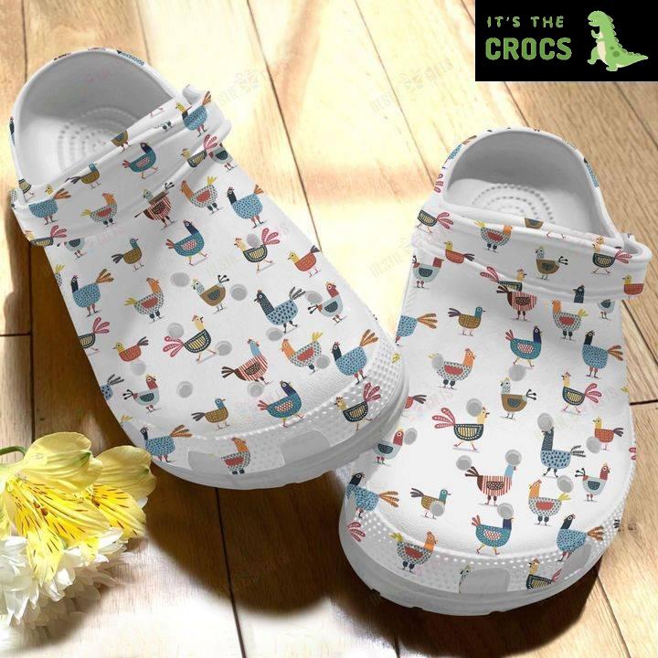 Chicken White Sole Sisters In The Yards Crocs Classic Clogs Shoes