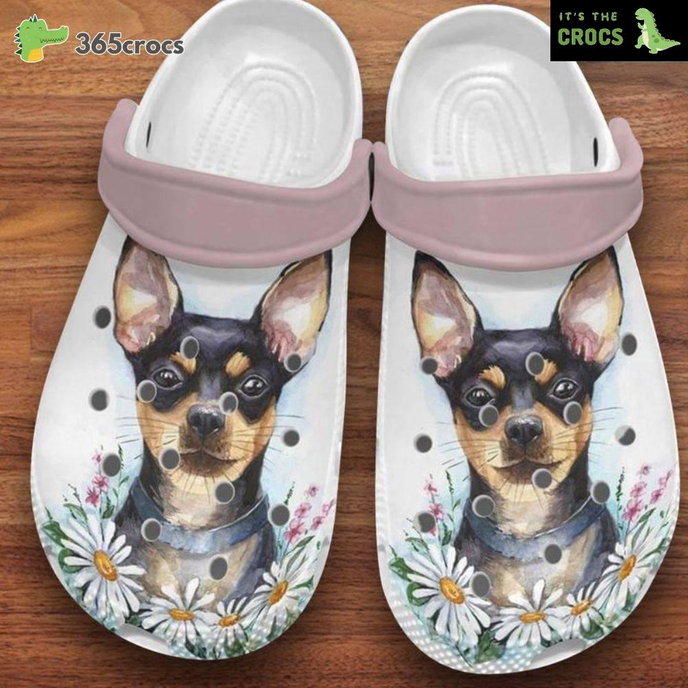 Chihuahua Daisy Gardens Chihuahua Puppy Lovers Gift Crocs Clog Shoes
