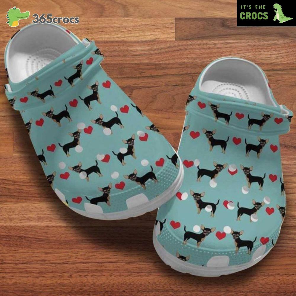 Chihuahua Puppies Red Heartlove Chihuahuavalentine Gift Ideal Crocs Clog Shoes
