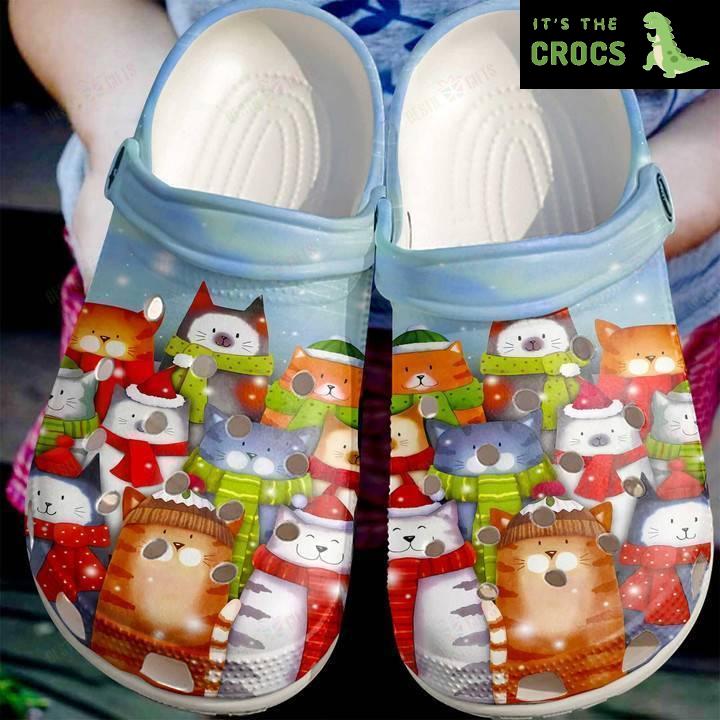 Christmas Cats Crocs Classic Clogs Shoes