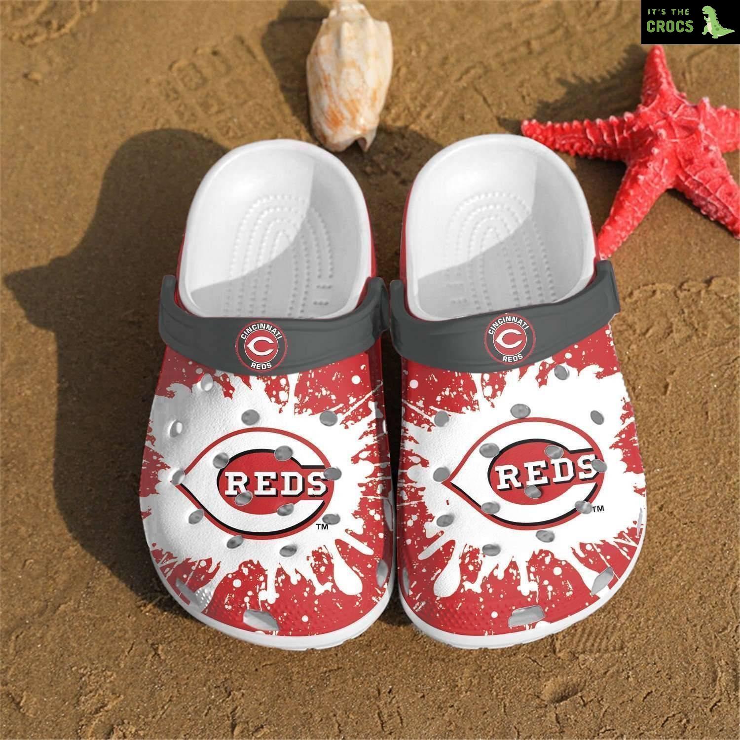 Cincinnati Reds Gift For Mlb Fans Rubber Crocs Clog Shoescrocband Clogs Comfy F