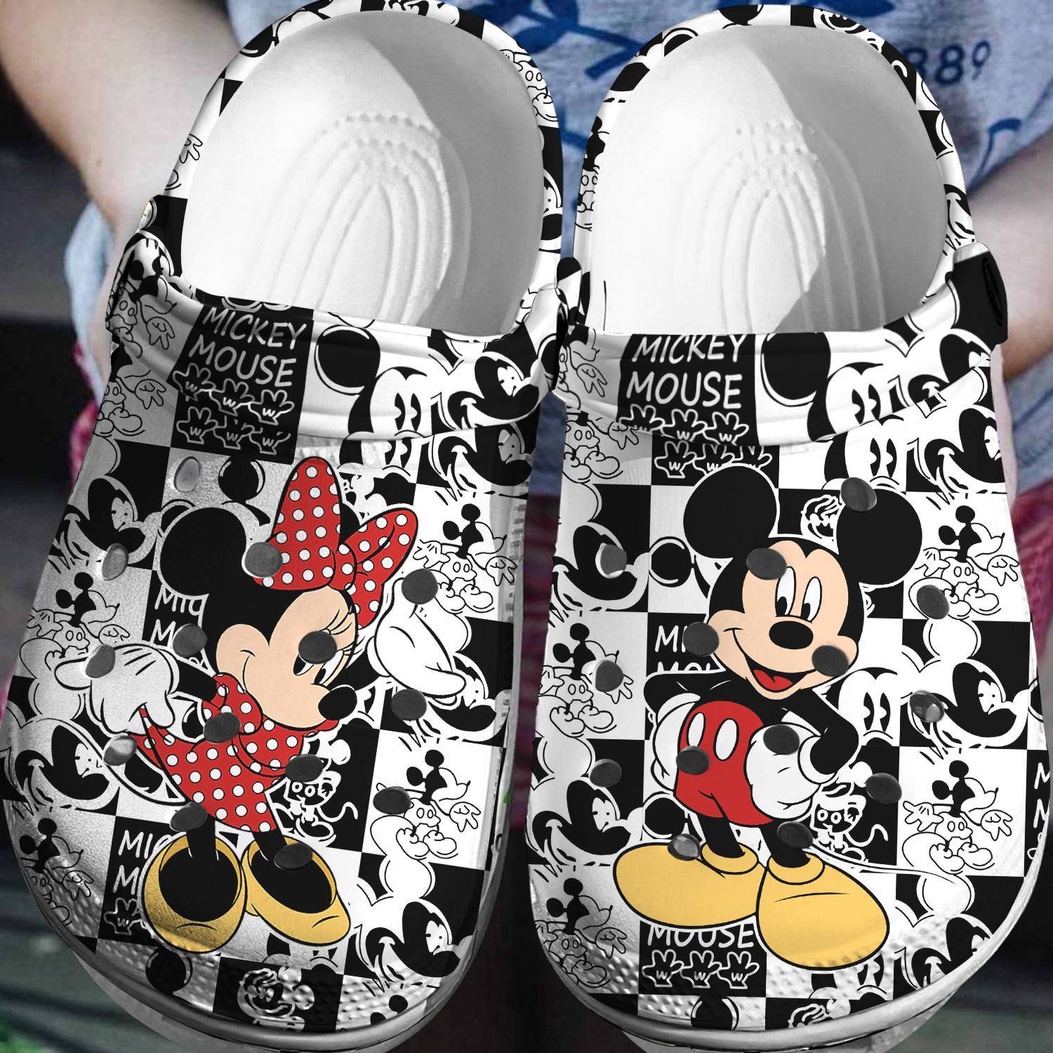 Classic Characters, Modern Comfort: Mickey Minnie Crocs 3D Clog Shoes