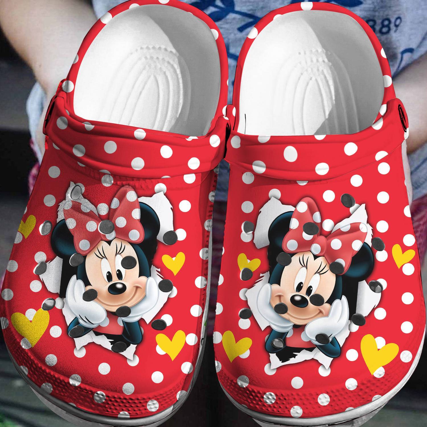 Classic Charm: Minnie Mouse 3D Clog Shoes for Disney Enthusiasts
