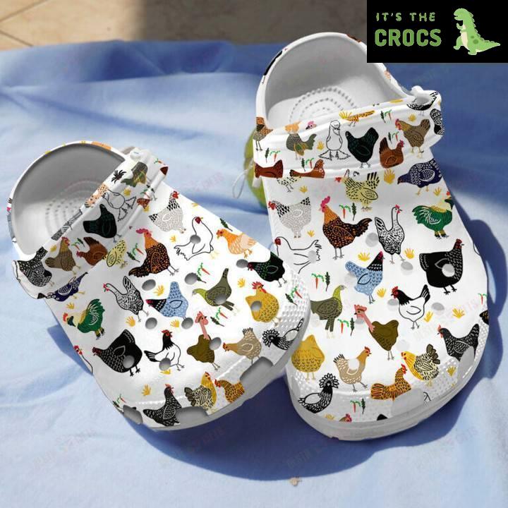 Collection Chicken Crocs Classic Clogs Shoes