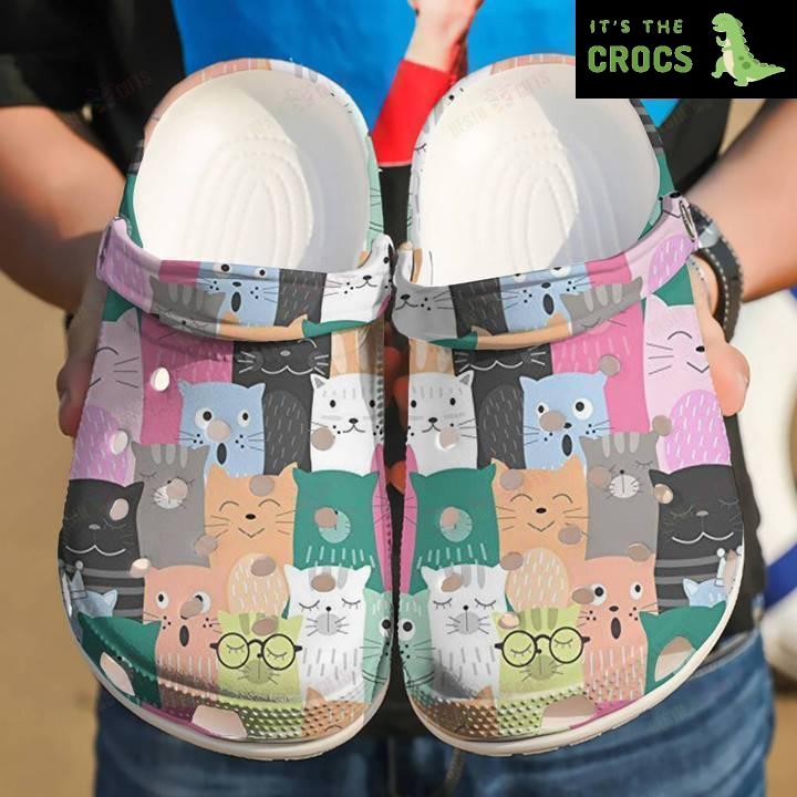 Colorful Cats Crocs Classic Clogs Shoes