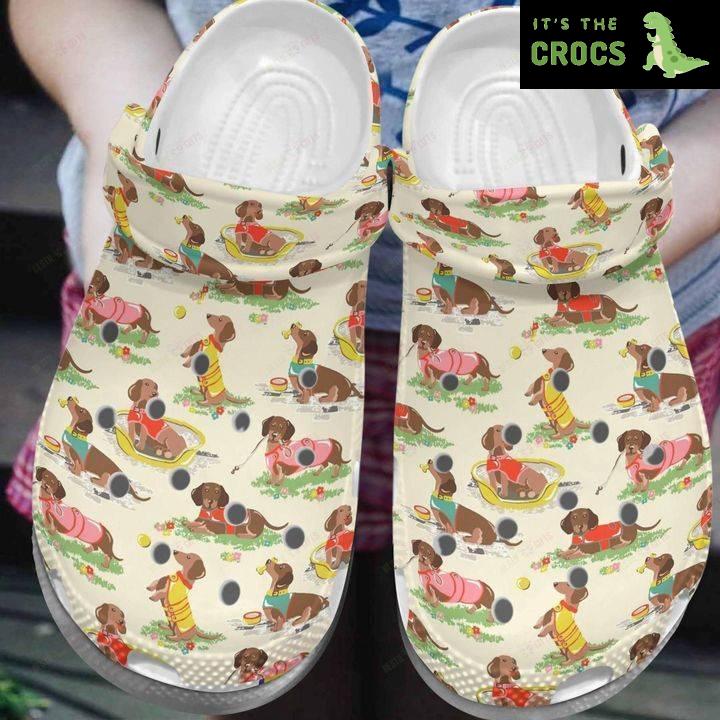Colorful Dachshunds Crocs Classic Clogs Shoes