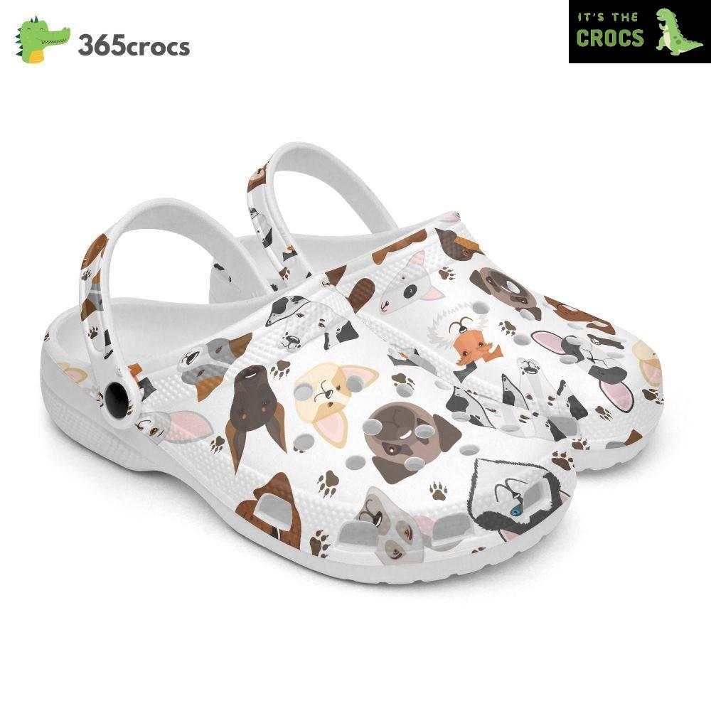 Cool Cute Puppies Power, Retro Groovy Vibes Puppies, Cute Puppies Crocs Clog Shoes