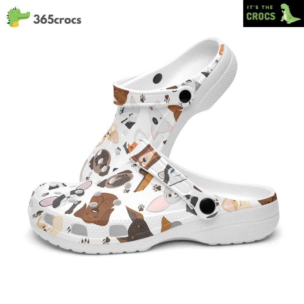 Cool Cute Puppies Power, Retro Groovy Vibes Puppies, Cute Puppies Crocs Clog Shoes