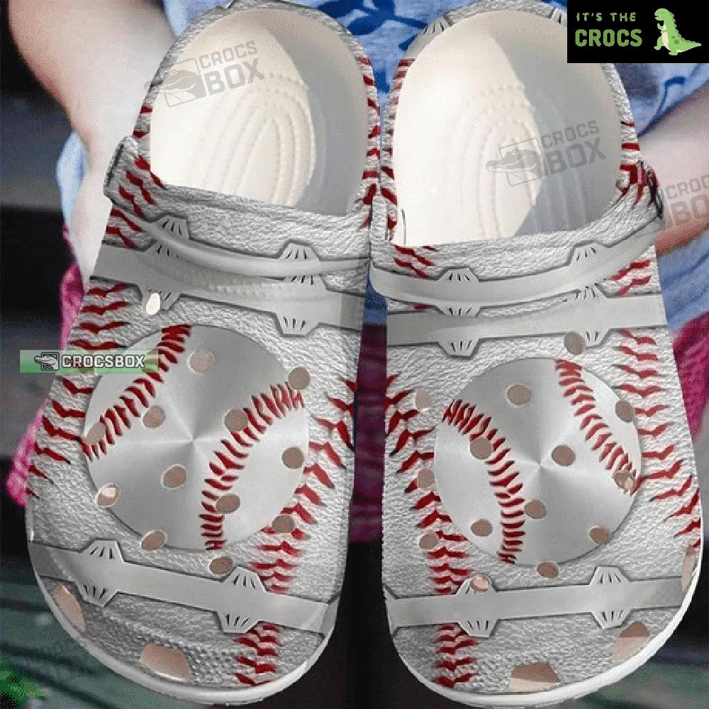 Cool Steel Baseball Crocs